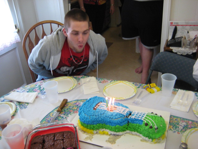 Birthday Boy and his cake